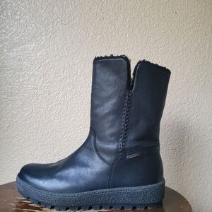 Gabor TEX Side‑Zip Black Mid-Calf Leather Boots 56.753 • UK 5 (US ~7) • NWOB